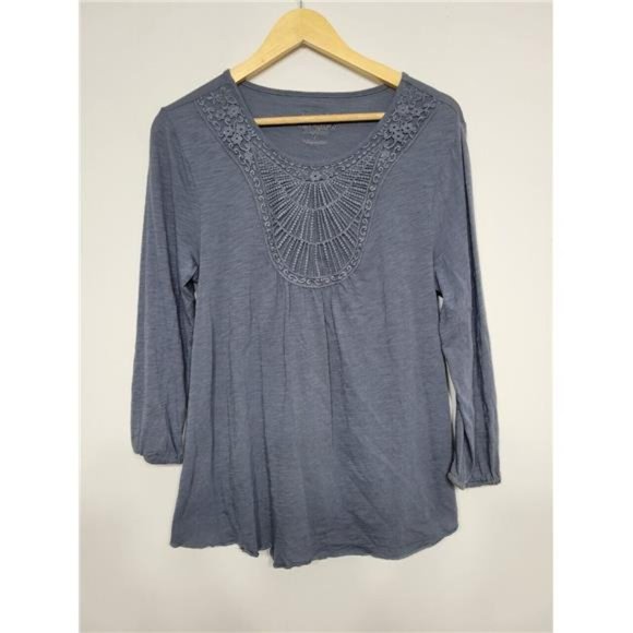 Nine West Tops - Nine West Vintage America Collection Top With Lace Neckline, Size Small